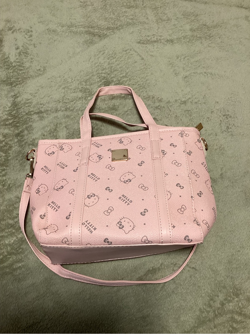 Hello Kitty Light Pink Printed purse with Removable Crossbody Strap